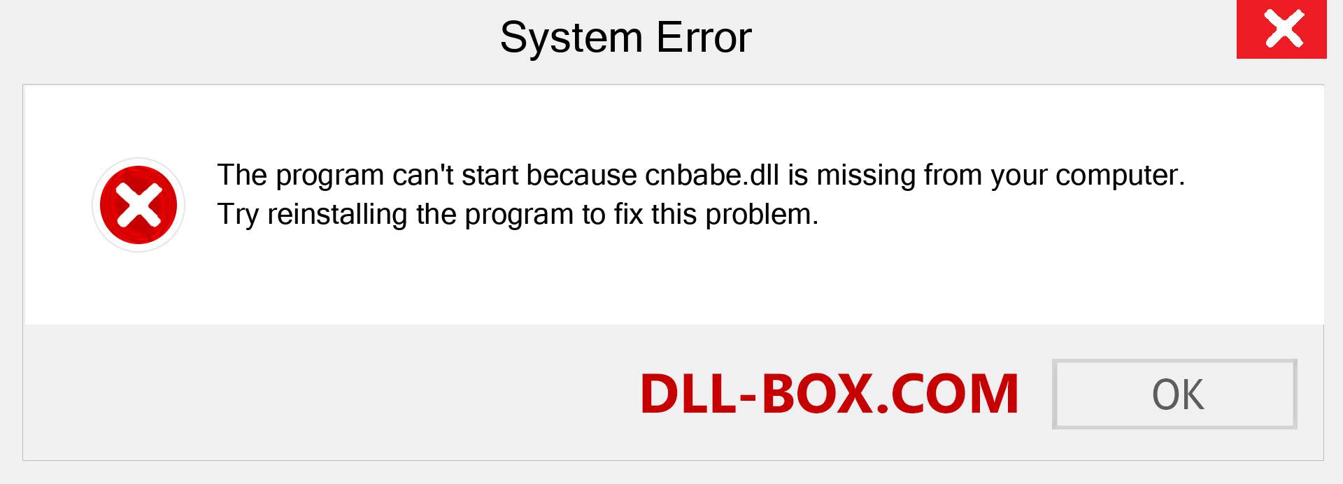  cnbabe.dll file is missing?. Download for Windows 7, 8, 10 - Fix  cnbabe dll Missing Error on Windows, photos, images