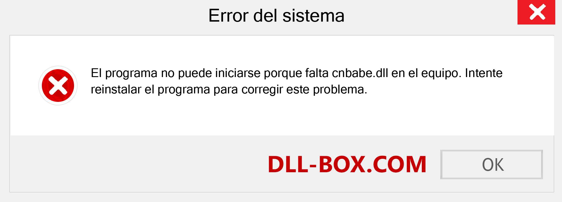 ¿Falta el archivo cnbabe.dll ?. Descargar para Windows 7, 8, 10 - Corregir cnbabe dll Missing Error en Windows, fotos, imágenes